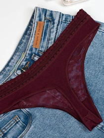 Нижня білизна ISSA Plus модель BL2-855_burgundy Фото