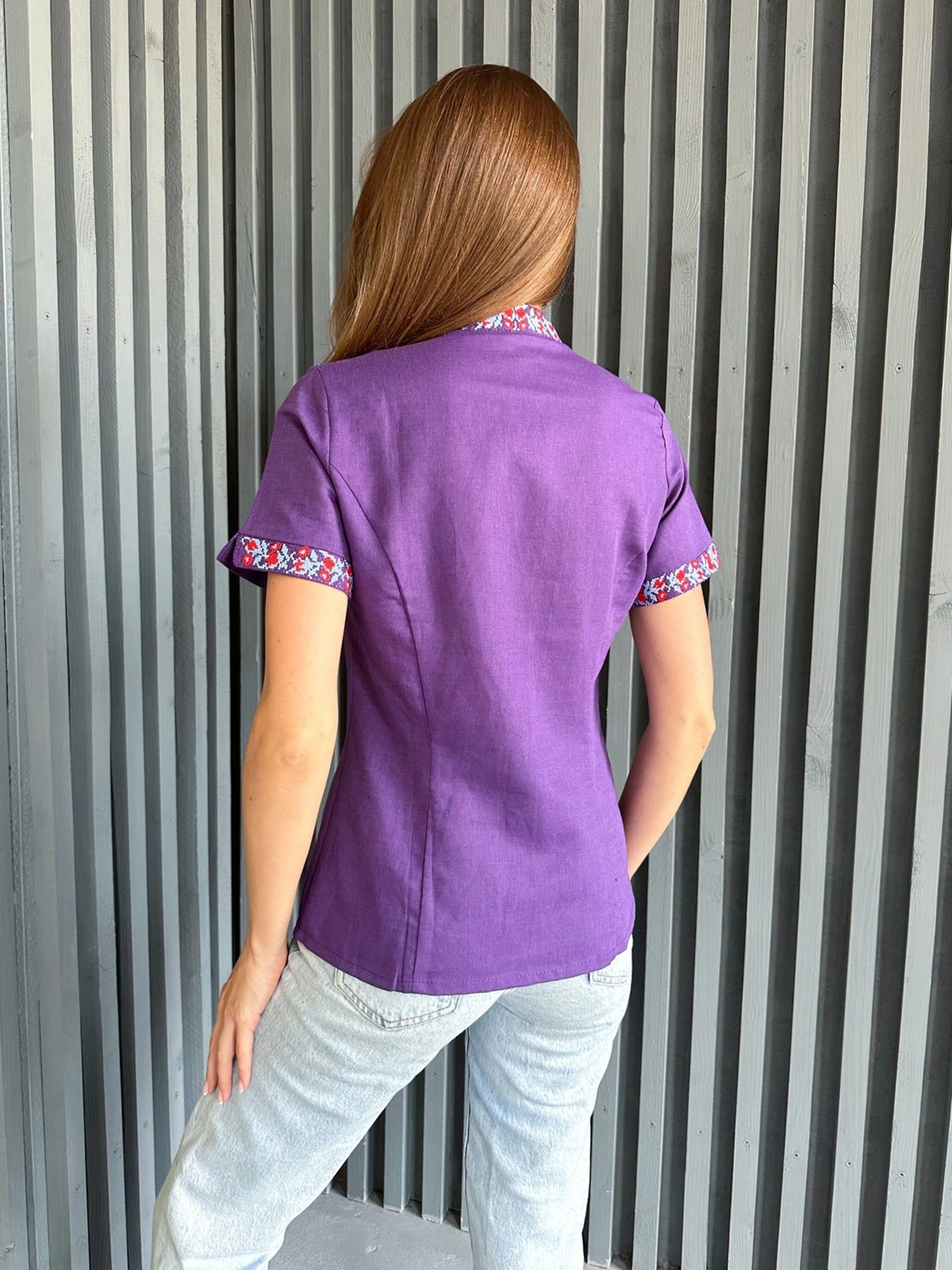 Вышиванки ISSA Plus модель WN20-527_purple Фото