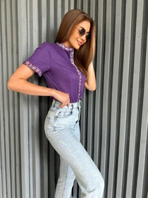 Вышиванки ISSA Plus модель WN20-527_purple Фото