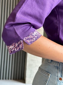 Вышиванки ISSA Plus модель WN20-528_purple Фото