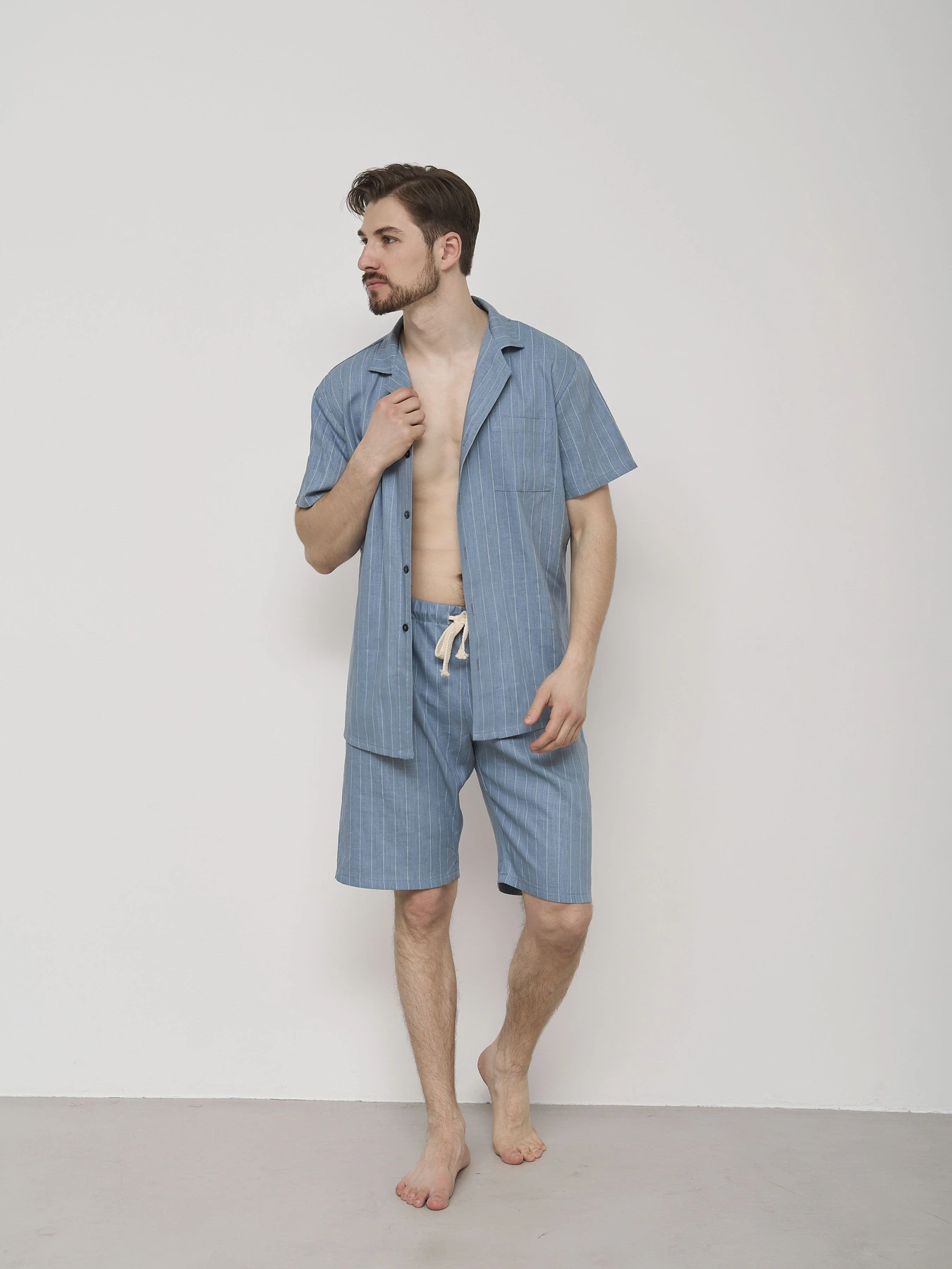 Одежда для дома и сна HANDY WEAR Linen Strip Short модель 0262 Одежда для дома и сна HANDY WEAR Linen Strip Short модель 0262 Фото