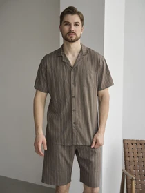 Одежда для дома и сна HANDY WEAR Linen Strip Short модель 0261 Фото