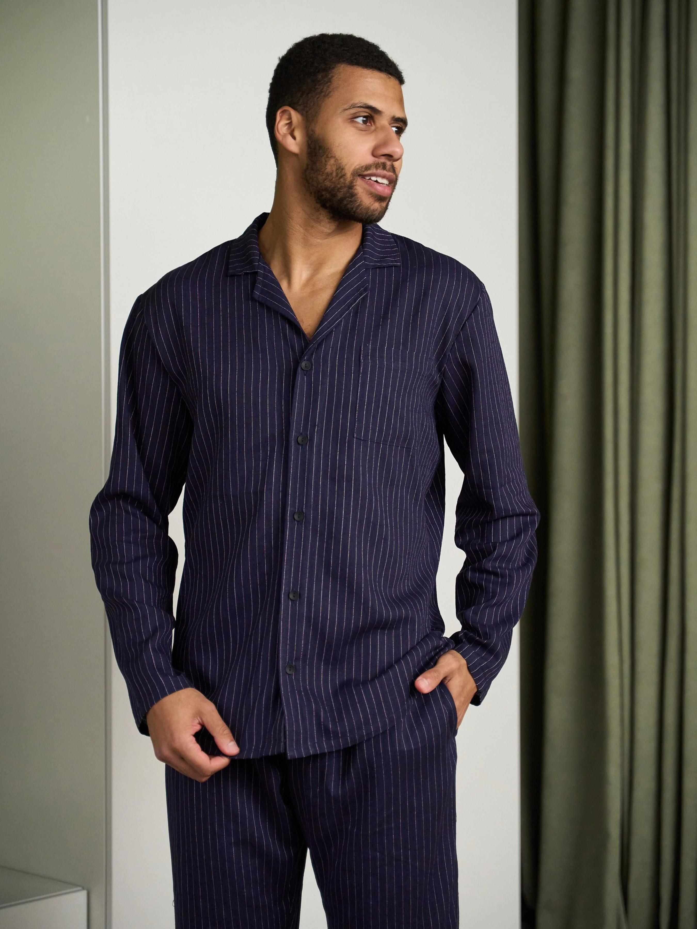 Чоловіча Піжама HANDY WEAR Linen Strip фото 2