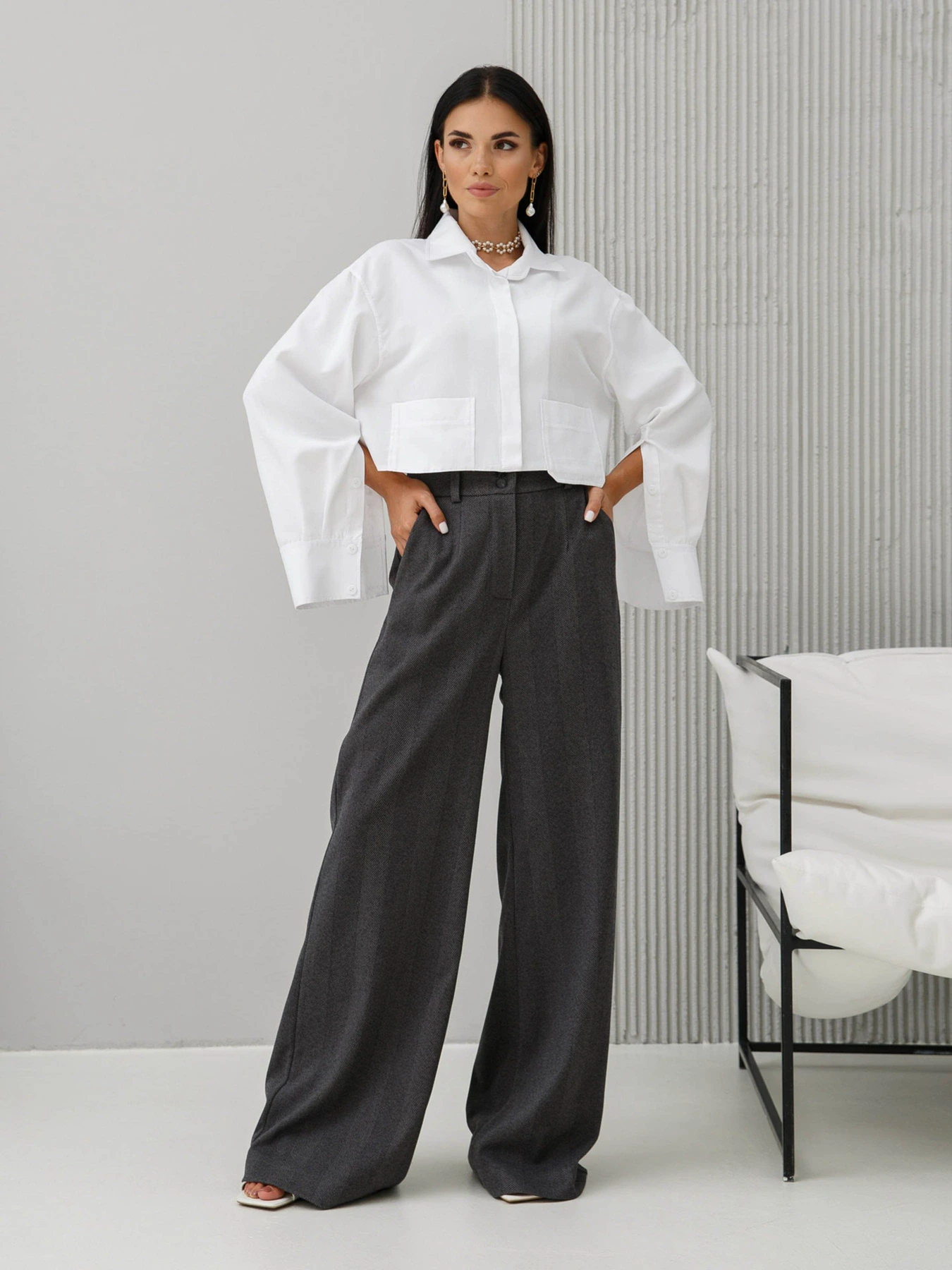 Брюки Jadone Fashion модель Bryuky_Fiva_grafit Брюки Jadone Fashion модель Bryuky_Fiva_grafit Фото