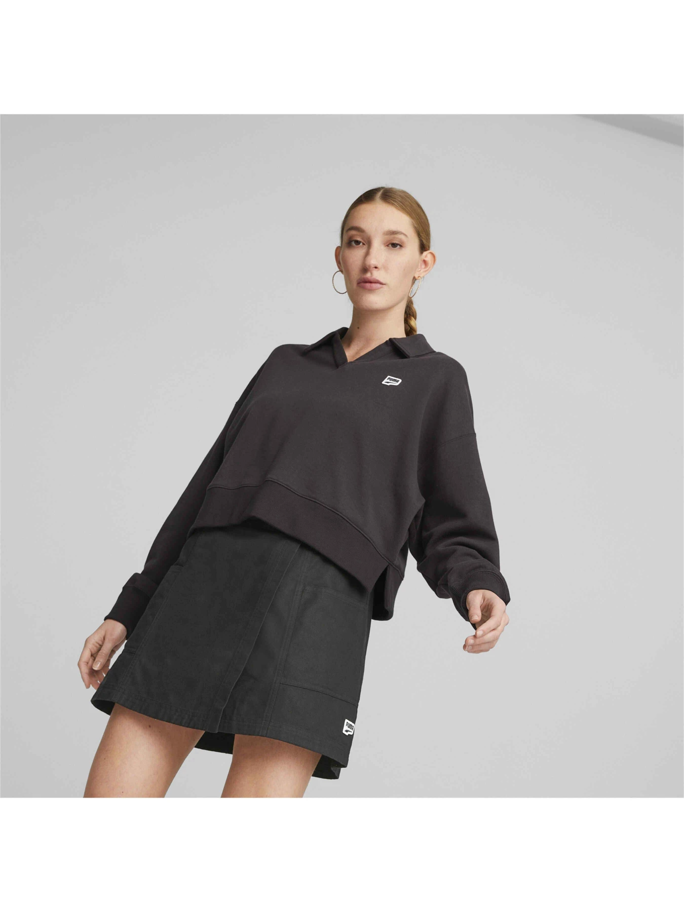 Худи и свитшоты PUMA Downtown Oversized Polo модель 538371 Худи и свитшоты PUMA Downtown Oversized Polo модель 538371 Фото