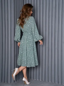 Платья ISSA Plus модель 12878_olive Фото