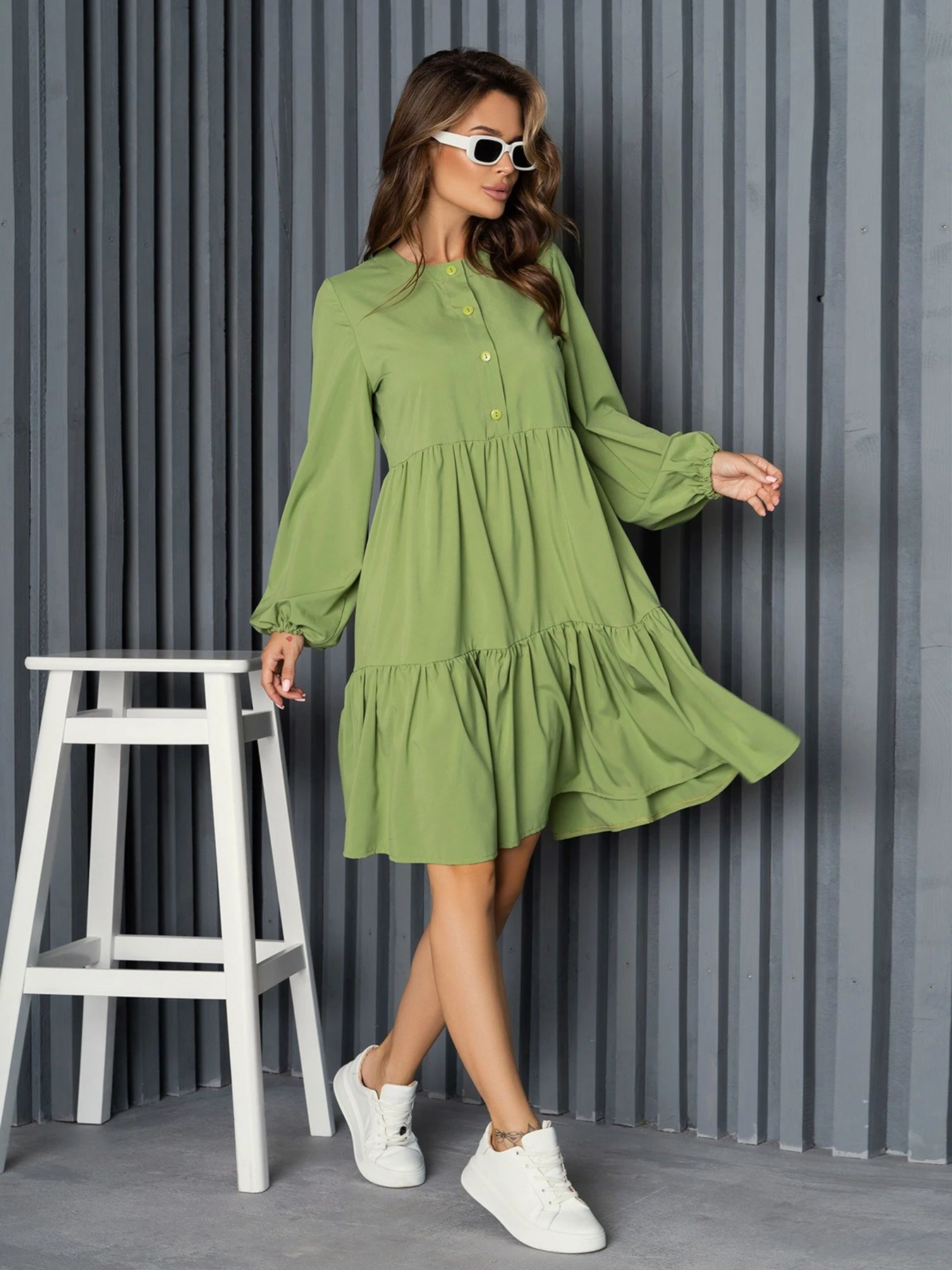 Платья ISSA Plus модель 14155_olive Платья ISSA Plus модель 14155_olive Фото