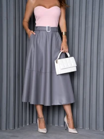 Юбки ISSA Plus модель 14162_grey Фото