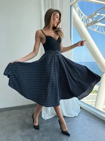 Юбки ISSA Plus модель 14164_darkblue Фото
