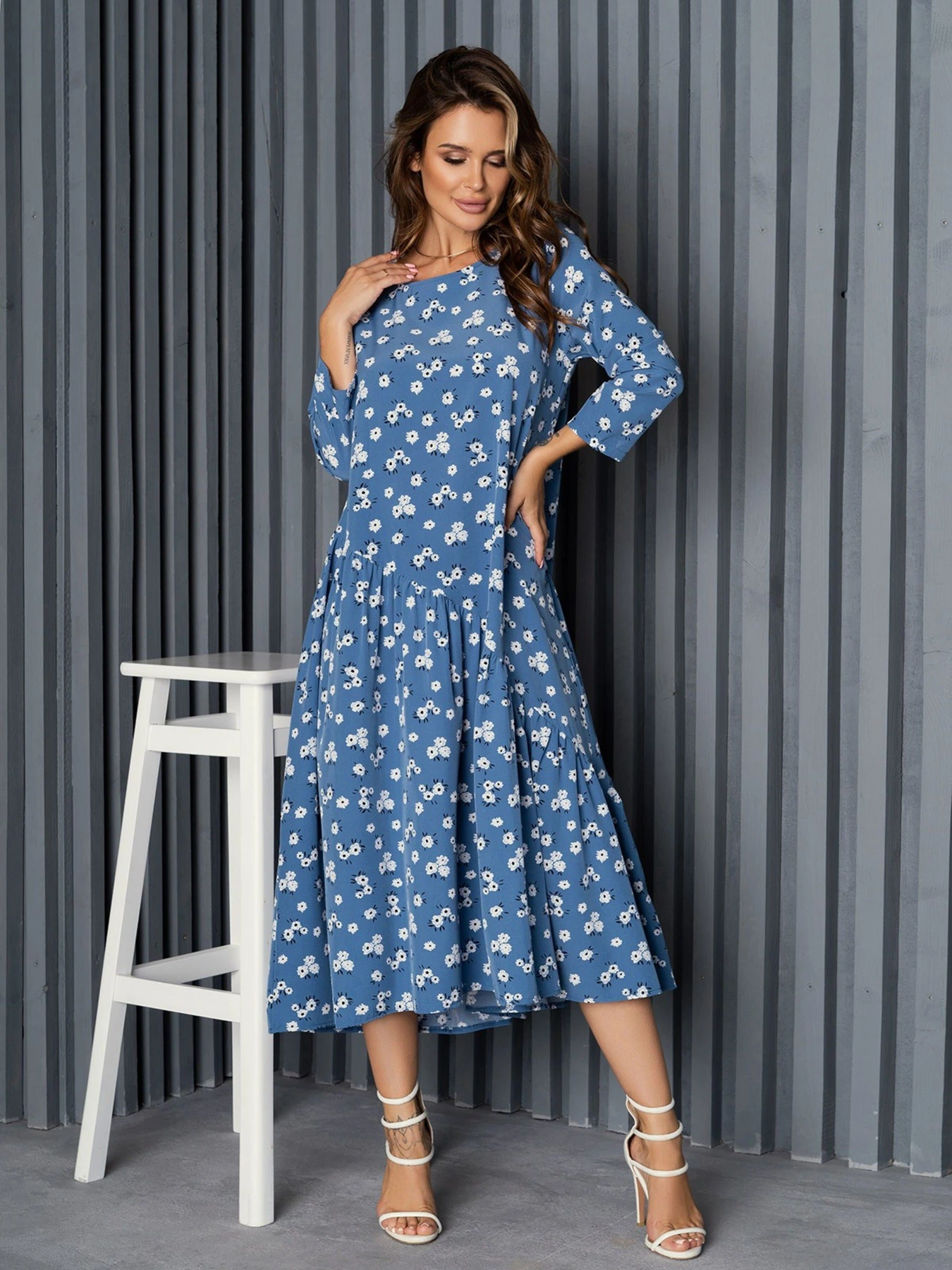 Платья ISSA Plus модель 14165_blue Платья ISSA Plus модель 14165_blue Фото