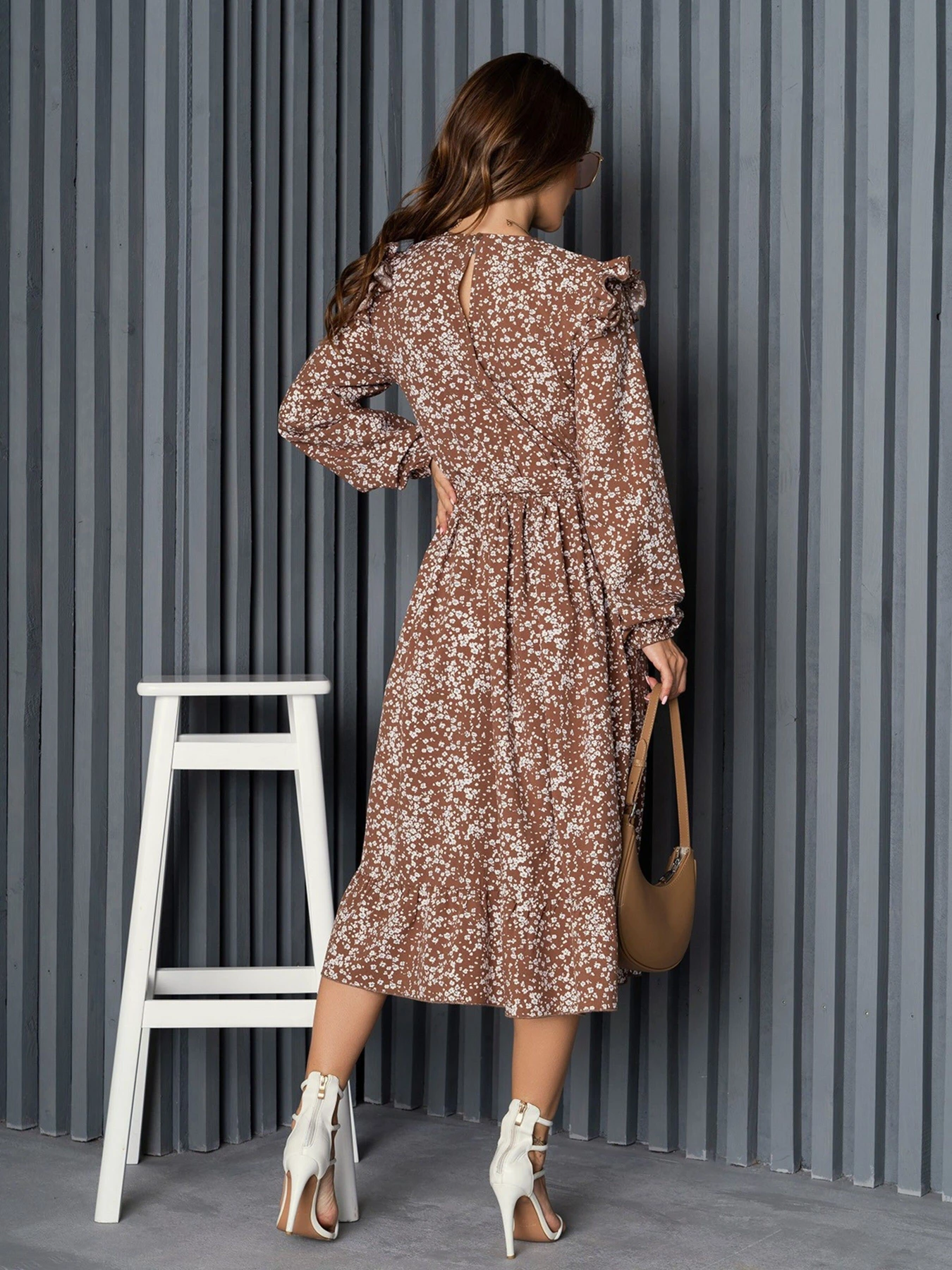 Платья ISSA Plus модель 14189_brown Платья ISSA Plus модель 14189_brown Фото