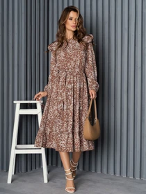 Платья ISSA Plus модель 14189_brown Фото