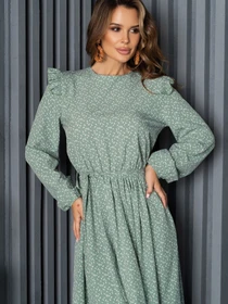 Платья ISSA Plus модель 14190_olive Фото