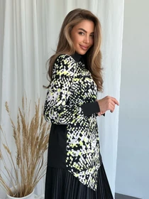 Сорочки ISSA Plus модель SA-278A_blackgreen Фото