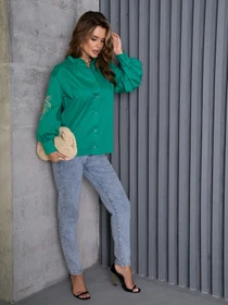 Рубашки ISSA Plus модель SA-484_green Фото