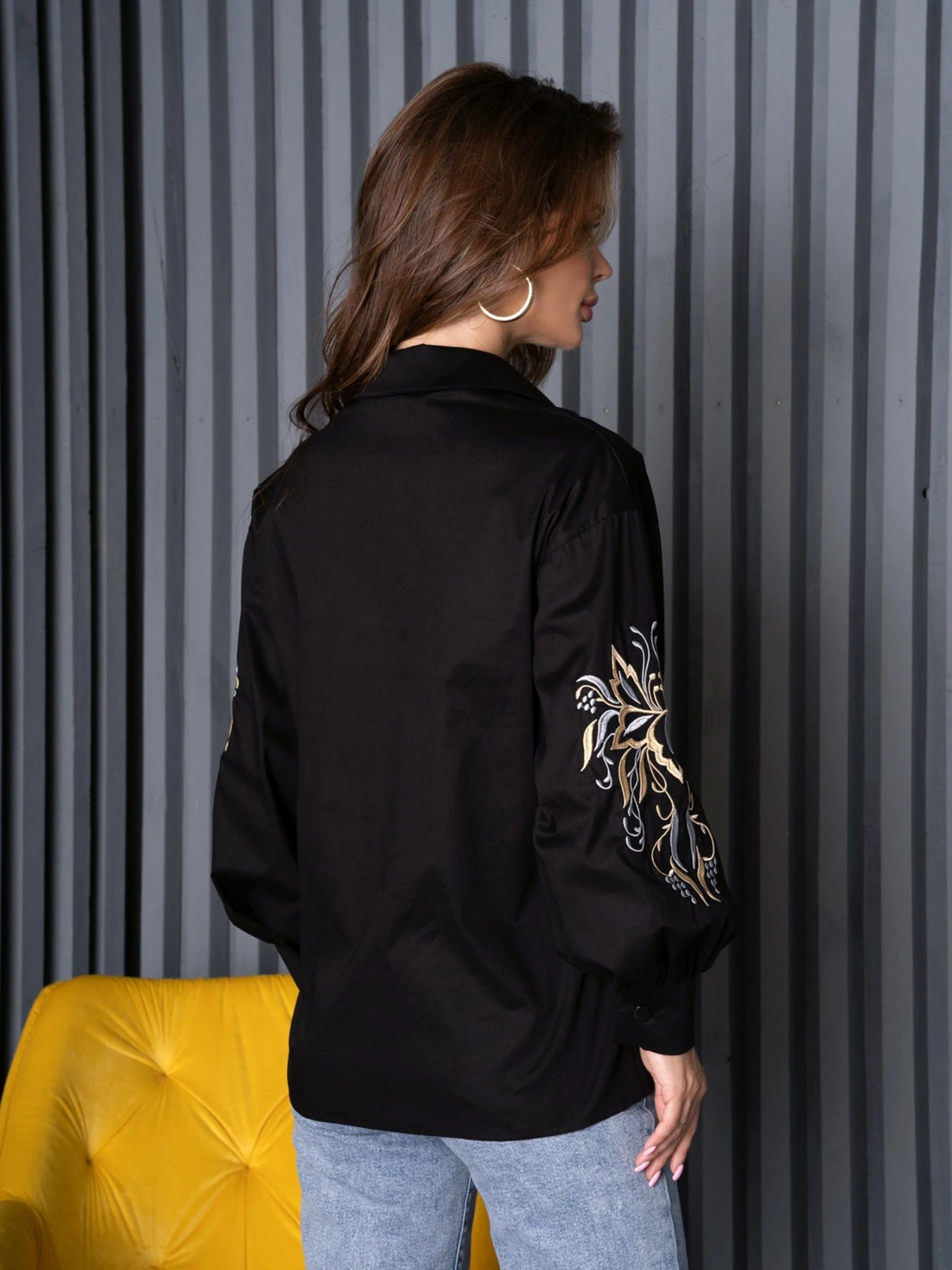 Сорочки ISSA Plus модель SA-484_black Сорочки ISSA Plus модель SA-484_black Фото