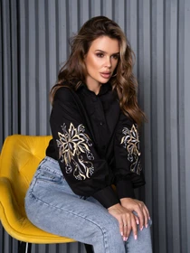 Сорочки ISSA Plus модель SA-484_black Фото