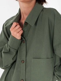 Сорочки IJ модель ij-sorochka-linen-haki Фото