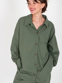 Сорочки IJ модель ij-sorochka-linen-haki Фото