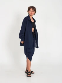 Сорочки IJ модель ij-sorochka-linen-navy Фото