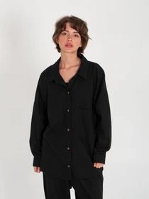 Сорочки IJ модель ij-sorochka-linen-black Фото