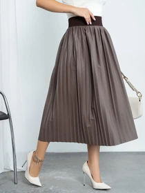 Юбки ISSA Plus модель 11451_brown Фото