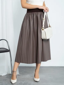 Юбки ISSA Plus модель 11451_brown Фото