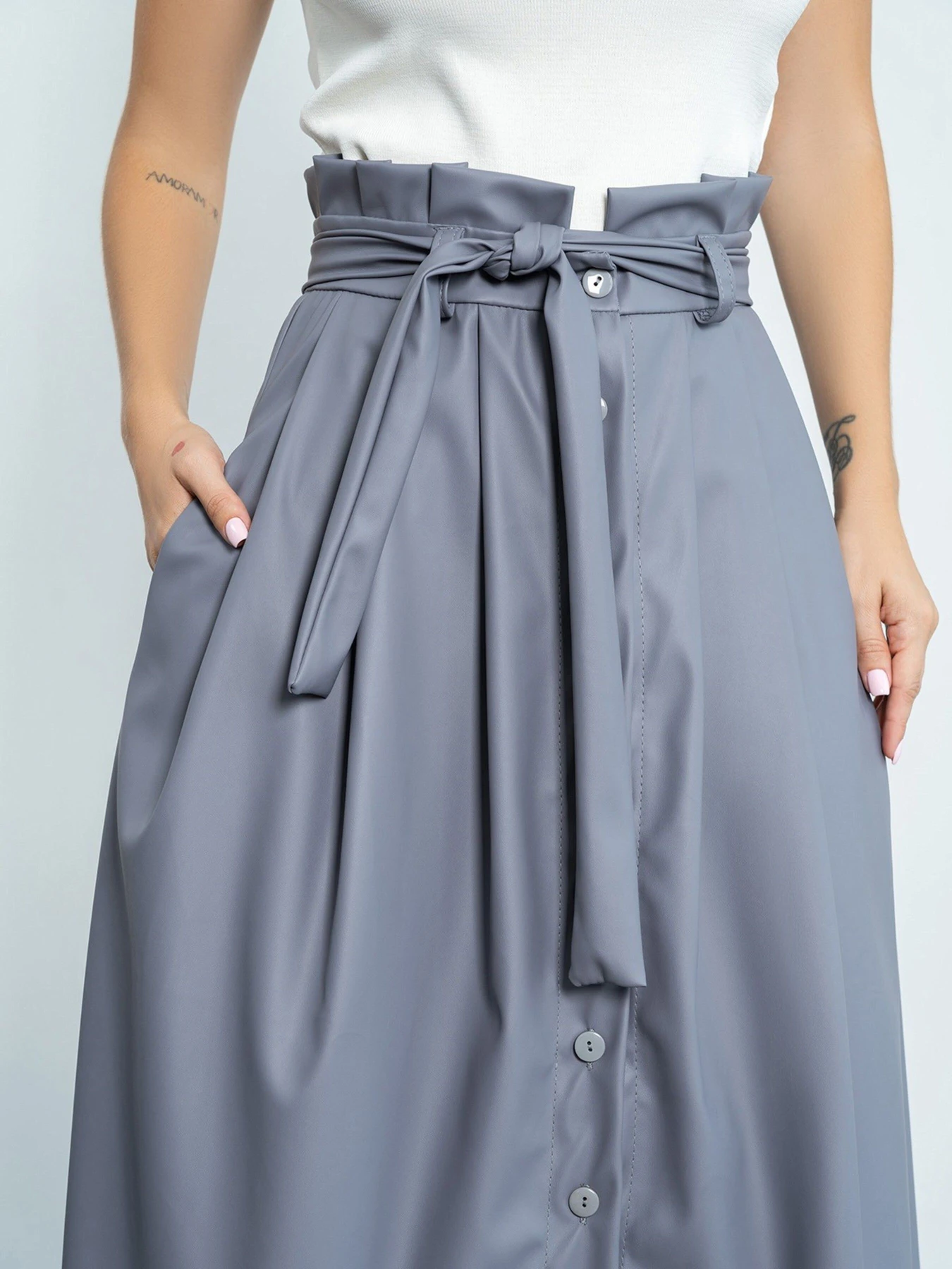 Юбки ISSA Plus модель 13140_gray Юбки ISSA Plus модель 13140_gray Фото