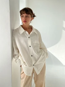Сорочки IJ модель ij-sorochka-linen-milk Фото