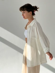 Сорочки IJ модель ij-sorochka-linen-milk Фото