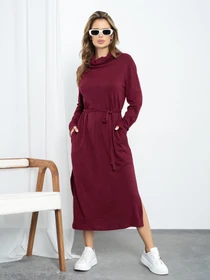 Платья ISSA Plus модель 13552_burgundy Фото