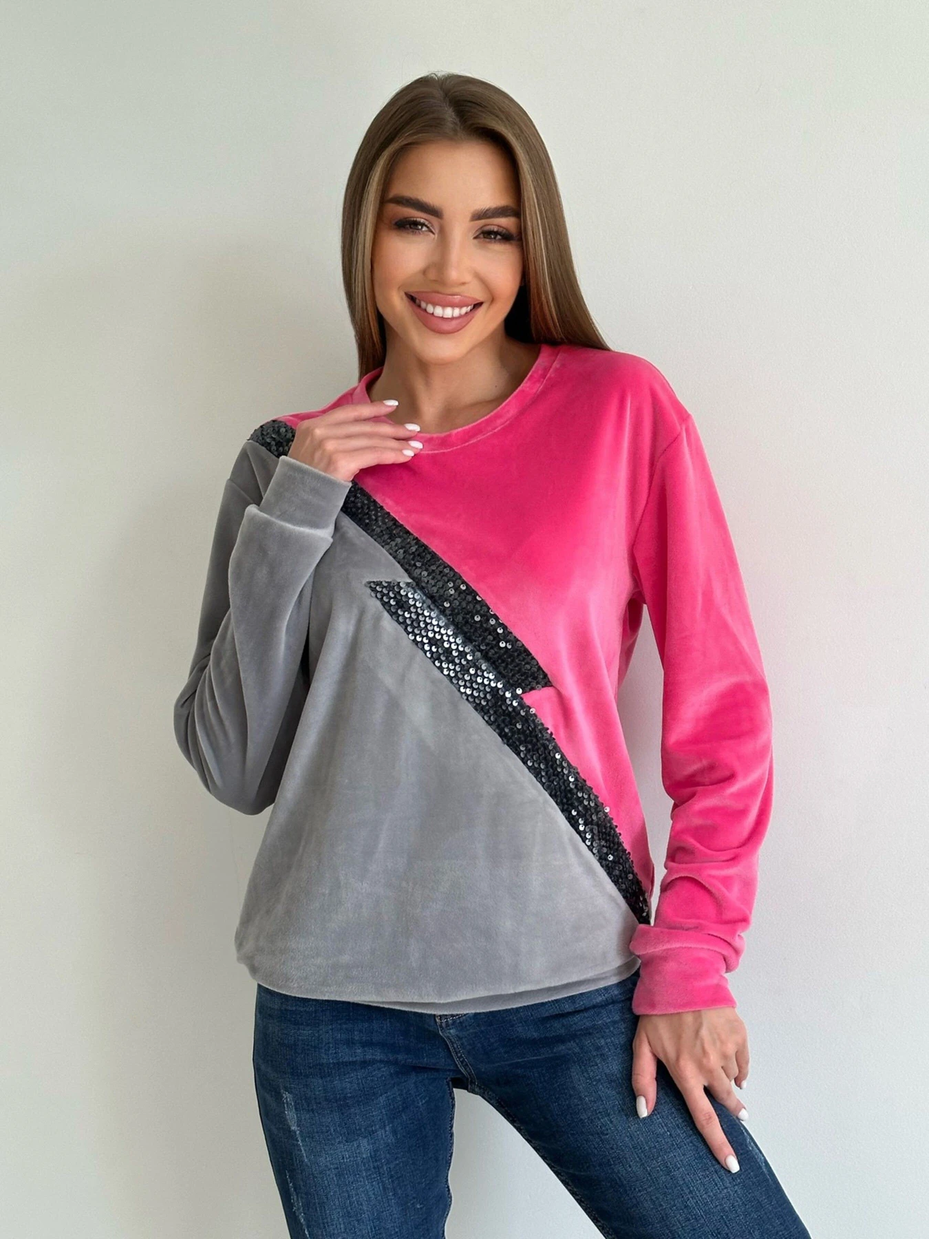 Худи и свитшоты ISSA Plus модель 13665_grayraspberry Худи и свитшоты ISSA Plus модель 13665_grayraspberry Фото