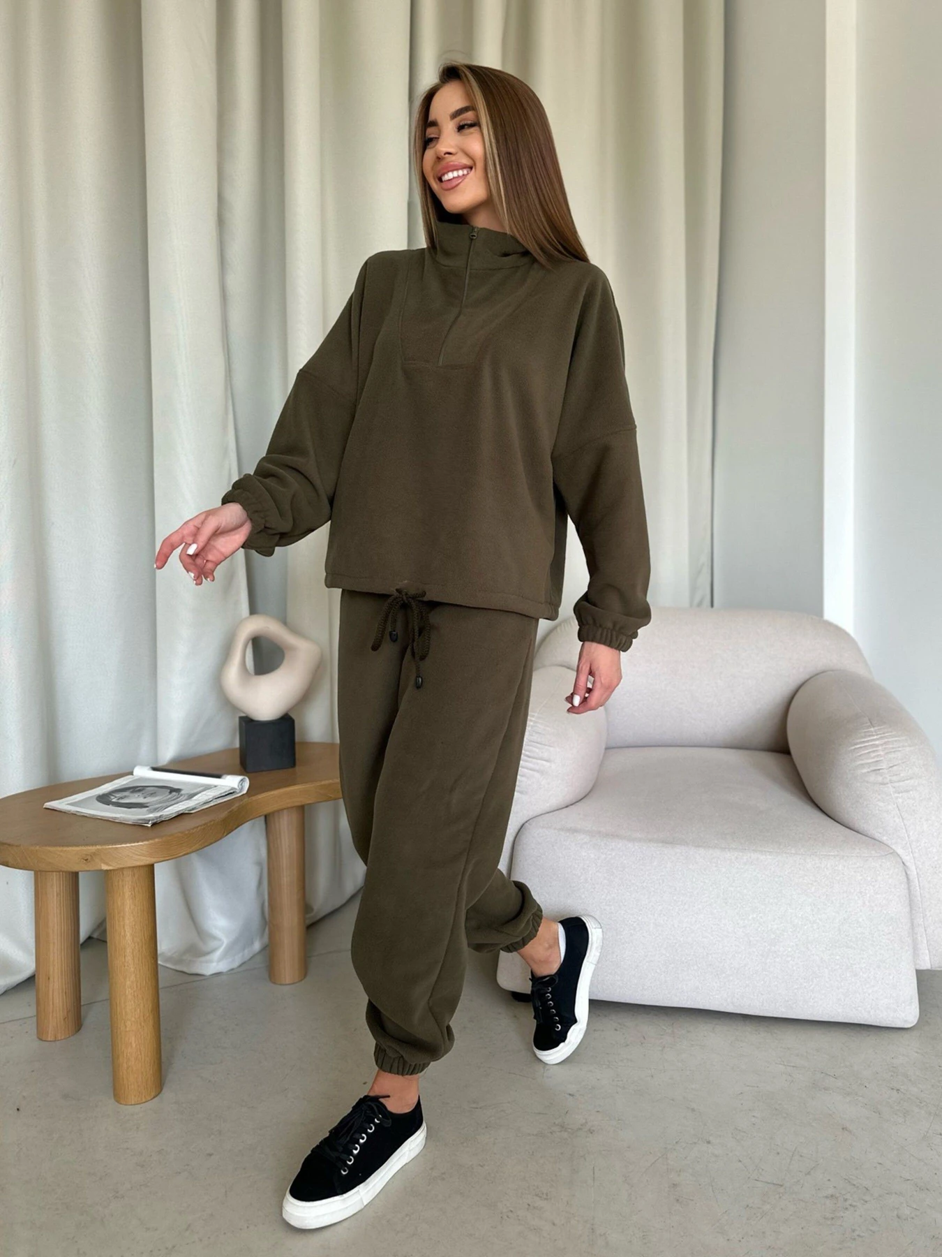 Костюмы ISSA Plus модель 14197_khaki Фото