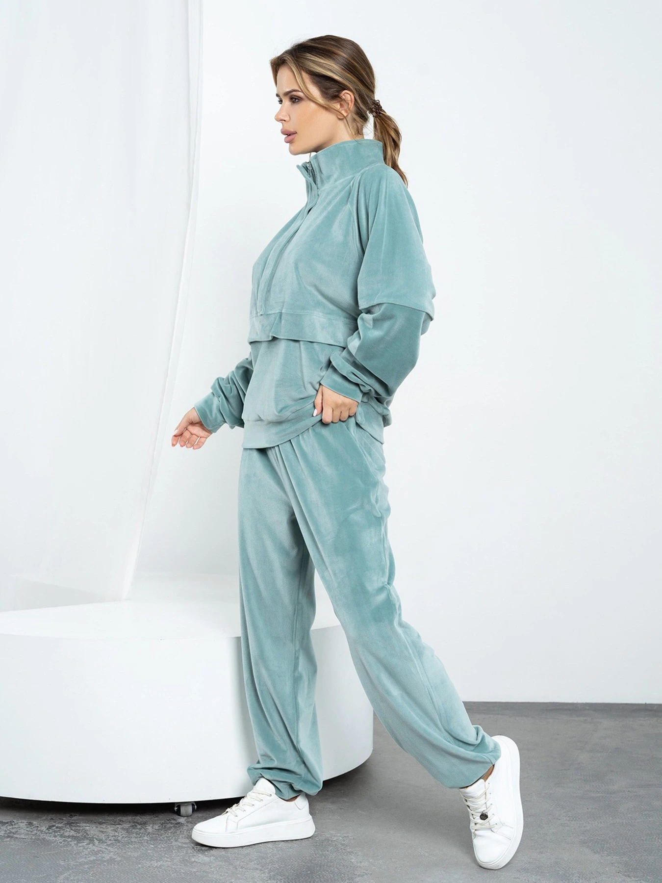 Костюми ISSA Plus модель 14211_olive Костюми ISSA Plus модель 14211_olive Фото