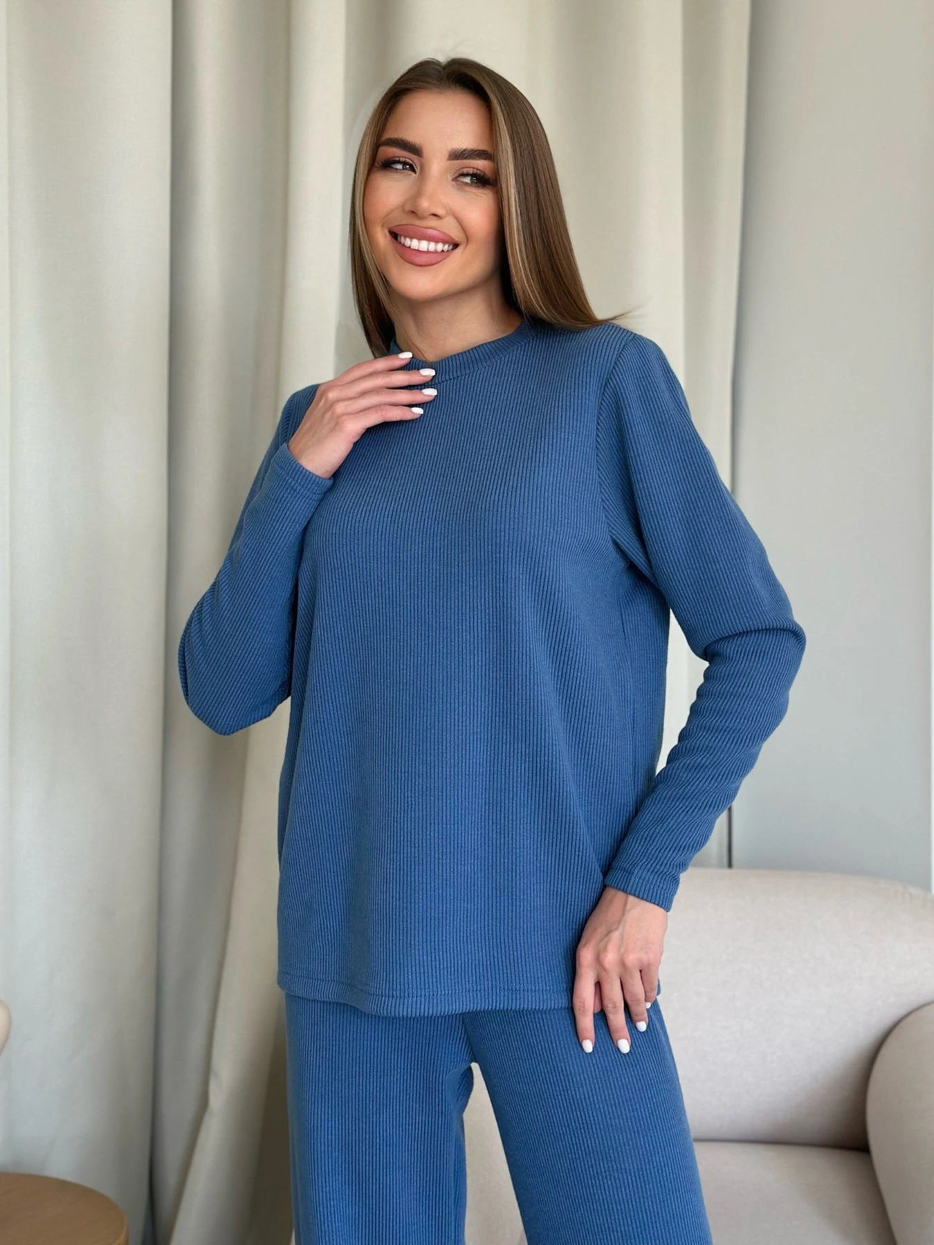 Костюмы ISSA Plus модель 12531A_blue Костюмы ISSA Plus модель 12531A_blue Фото