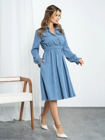 Платья ISSA Plus модель SA-349_blue Фото