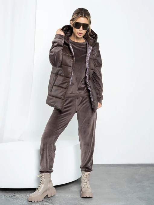 Костюмы ISSA Plus модель SA-480_brown Фото