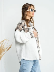 Куртки и дубленки ISSA Plus модель SA-493_beige Фото