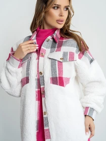 Куртки и дубленки ISSA Plus модель SA-493_pink Фото