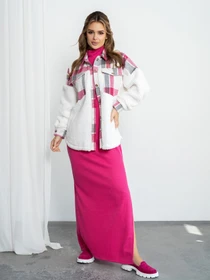 Куртки и дубленки ISSA Plus модель SA-493_pink Фото