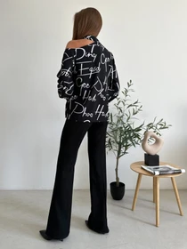 Рубашки ISSA Plus модель SA-494_black Фото