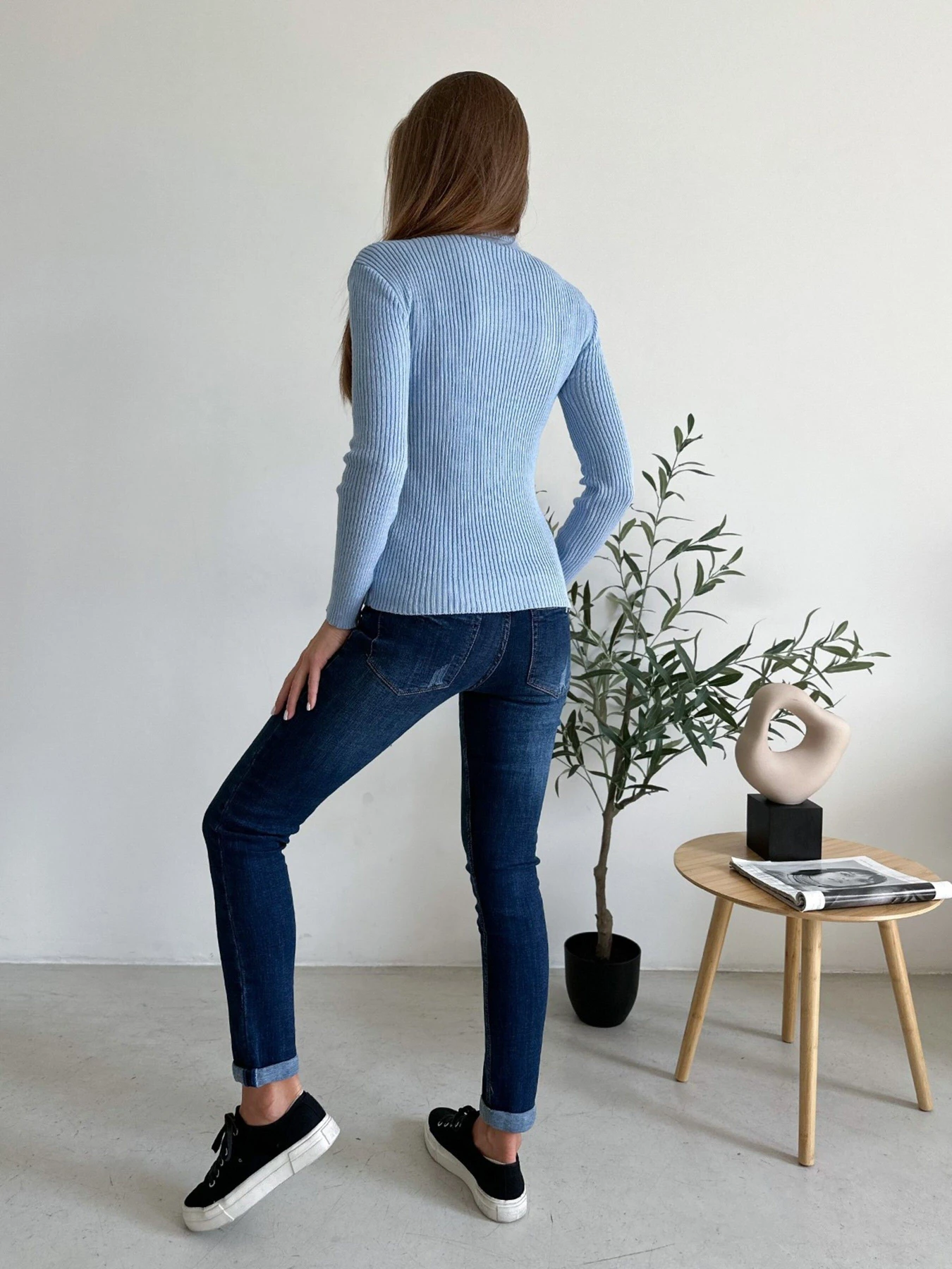 Свитры и кардиганы ISSA Plus модель WN19-95_blue Свитры и кардиганы ISSA Plus модель WN19-95_blue Фото