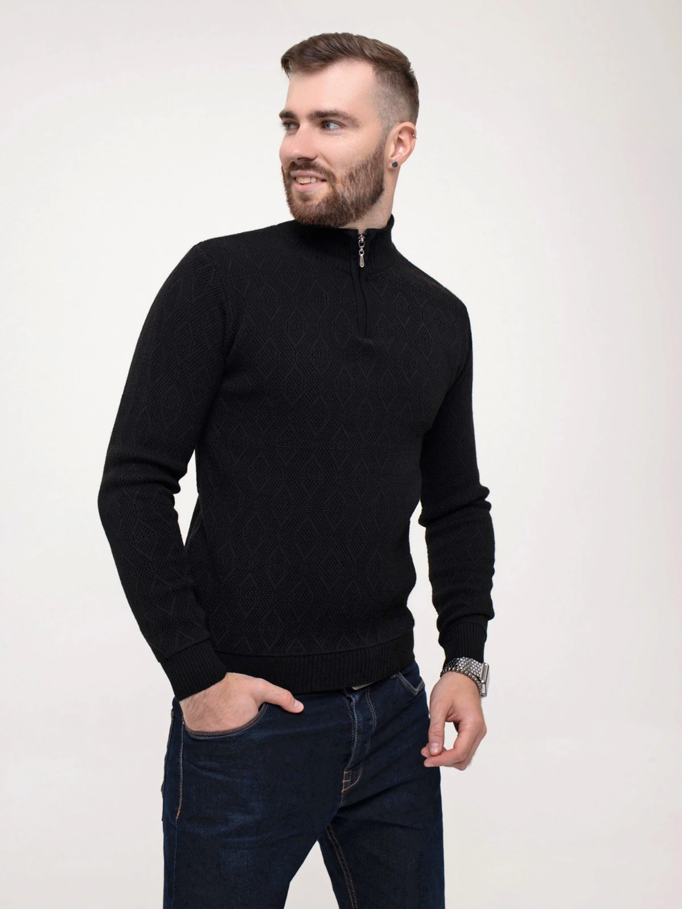 Светри та кардигани ISSA Plus модель GN4-152_black Фото