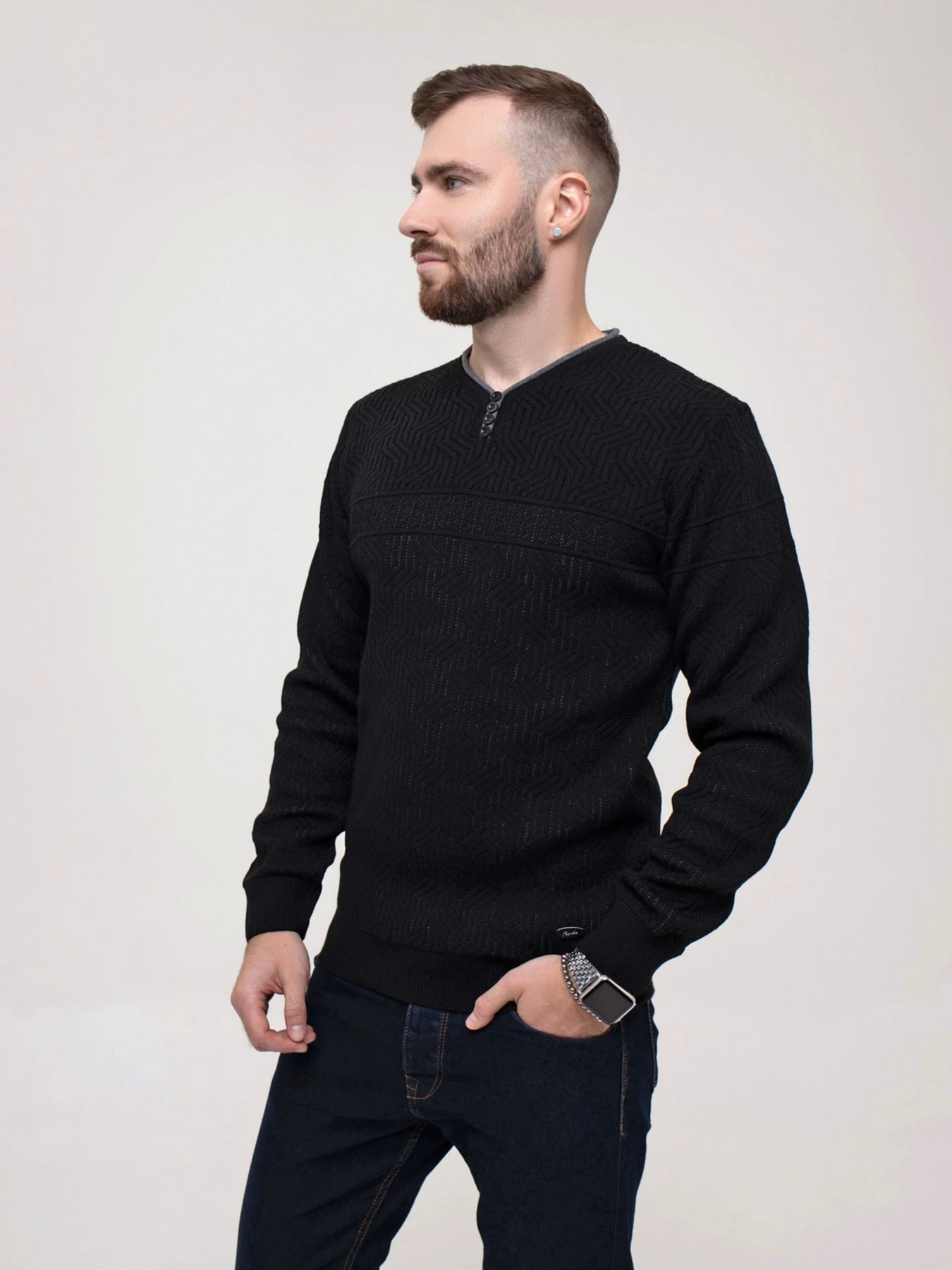 Свитры и кардиганы ISSA Plus модель GN4-156_black Фото