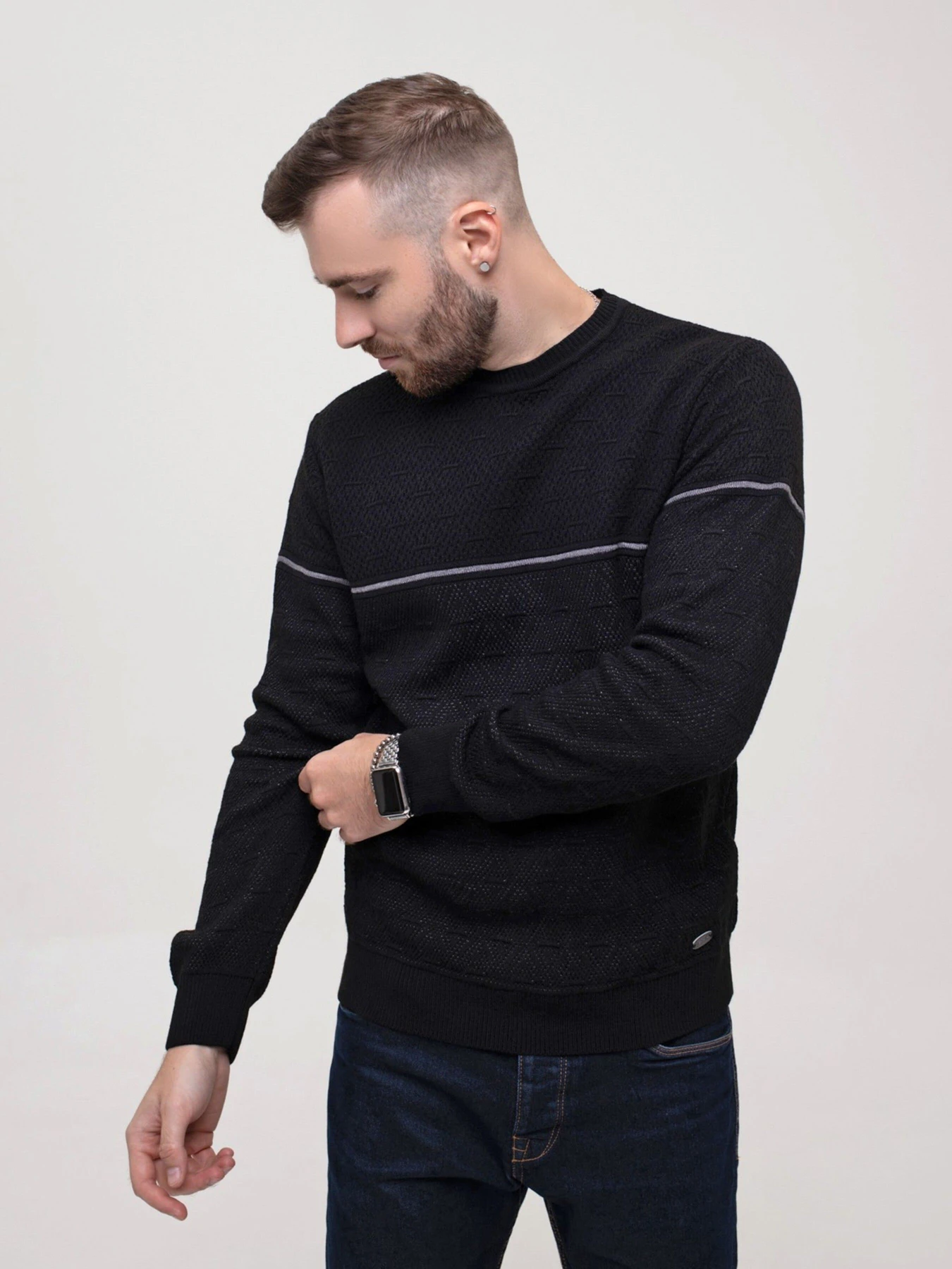 Свитры и кардиганы ISSA Plus модель GN4-157_black Фото