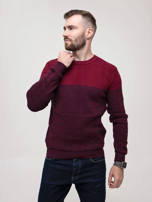 Свитры и кардиганы ISSA Plus модель GN4-159_burgundy Фото