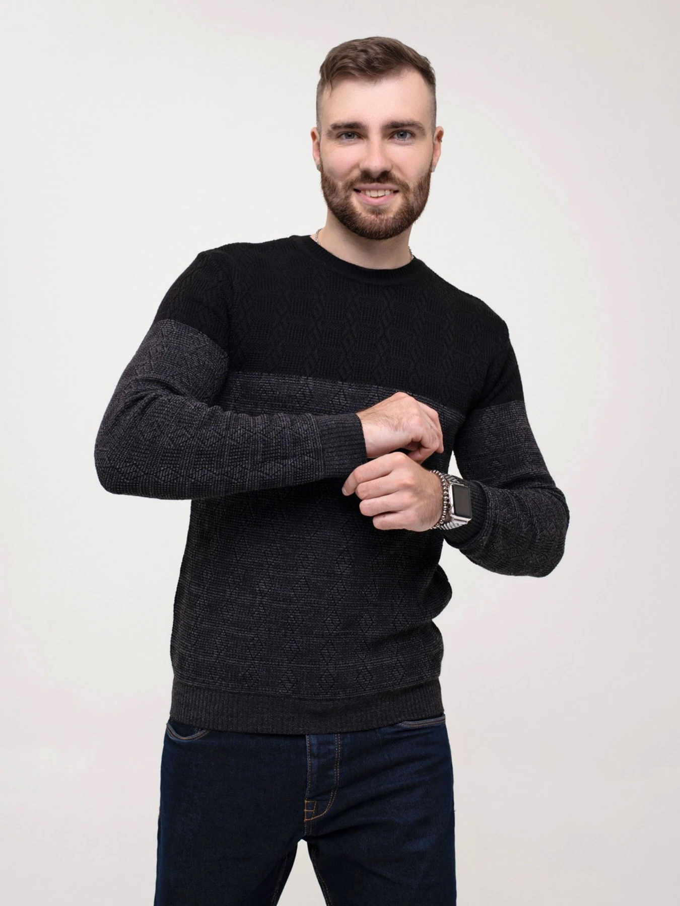 Свитры и кардиганы ISSA Plus модель GN4-159_black Фото