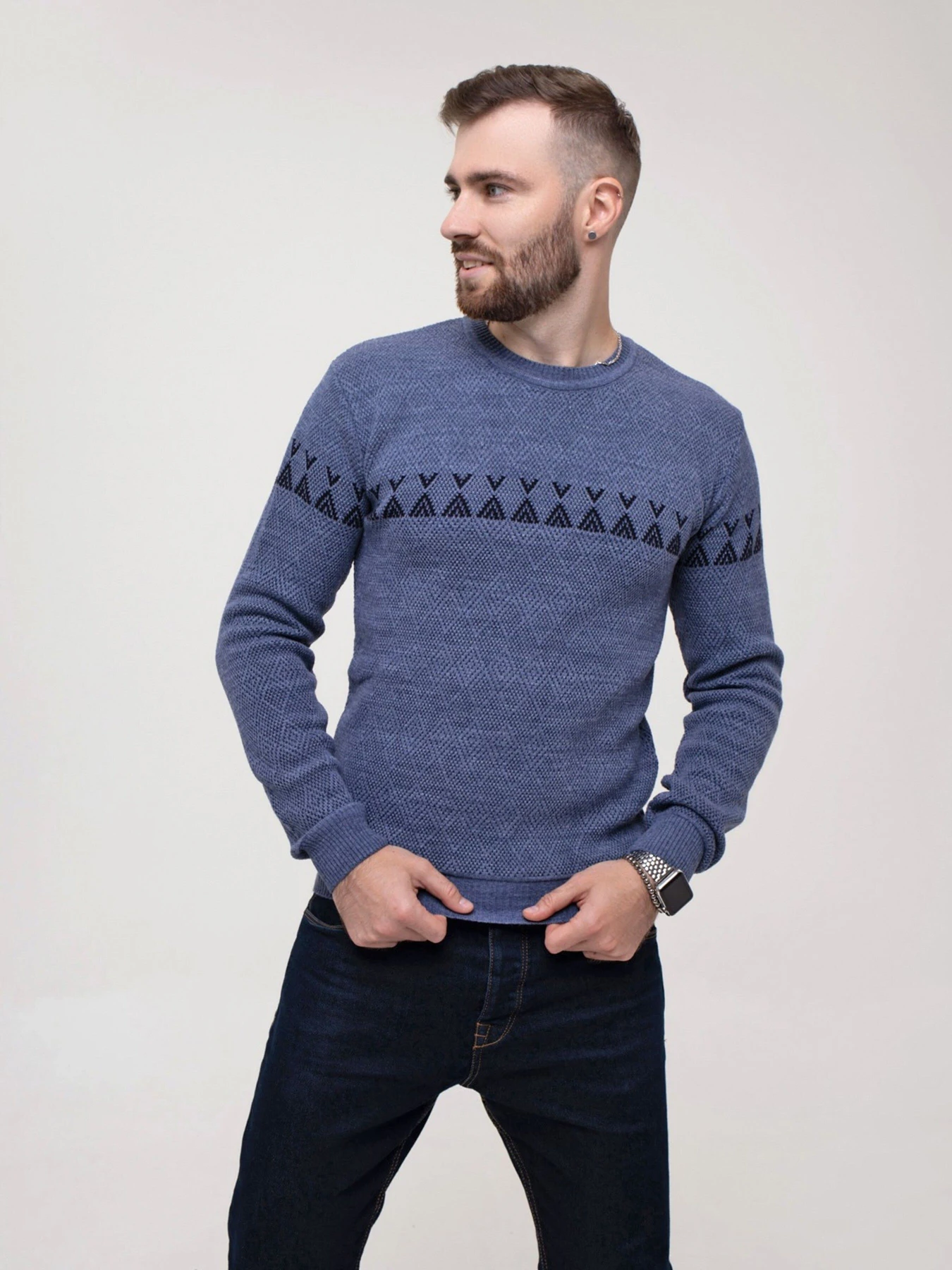 Свитры и кардиганы ISSA Plus модель GN4-160_blue Фото