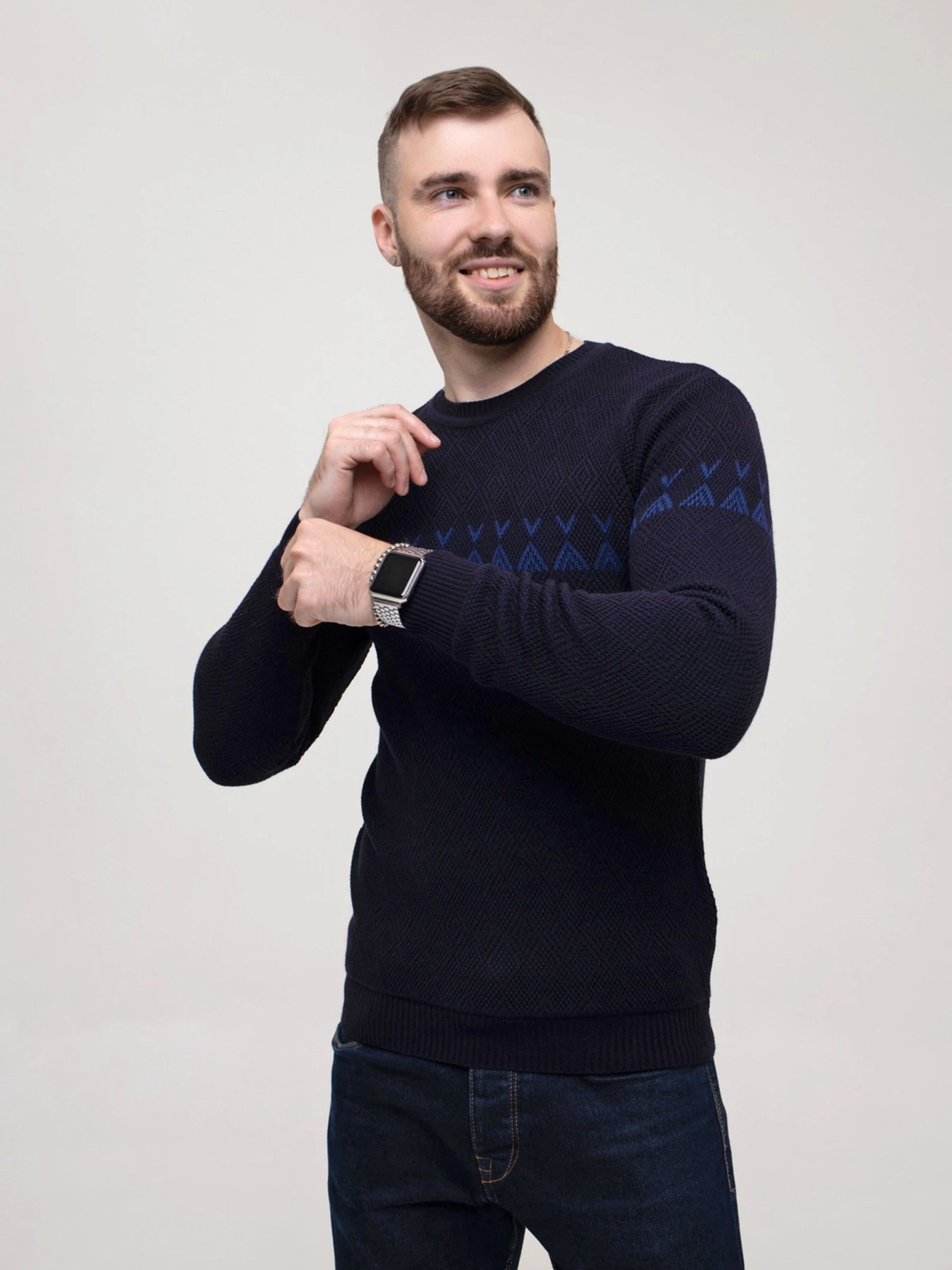 Свитры и кардиганы ISSA Plus модель GN4-160_darkblue Фото