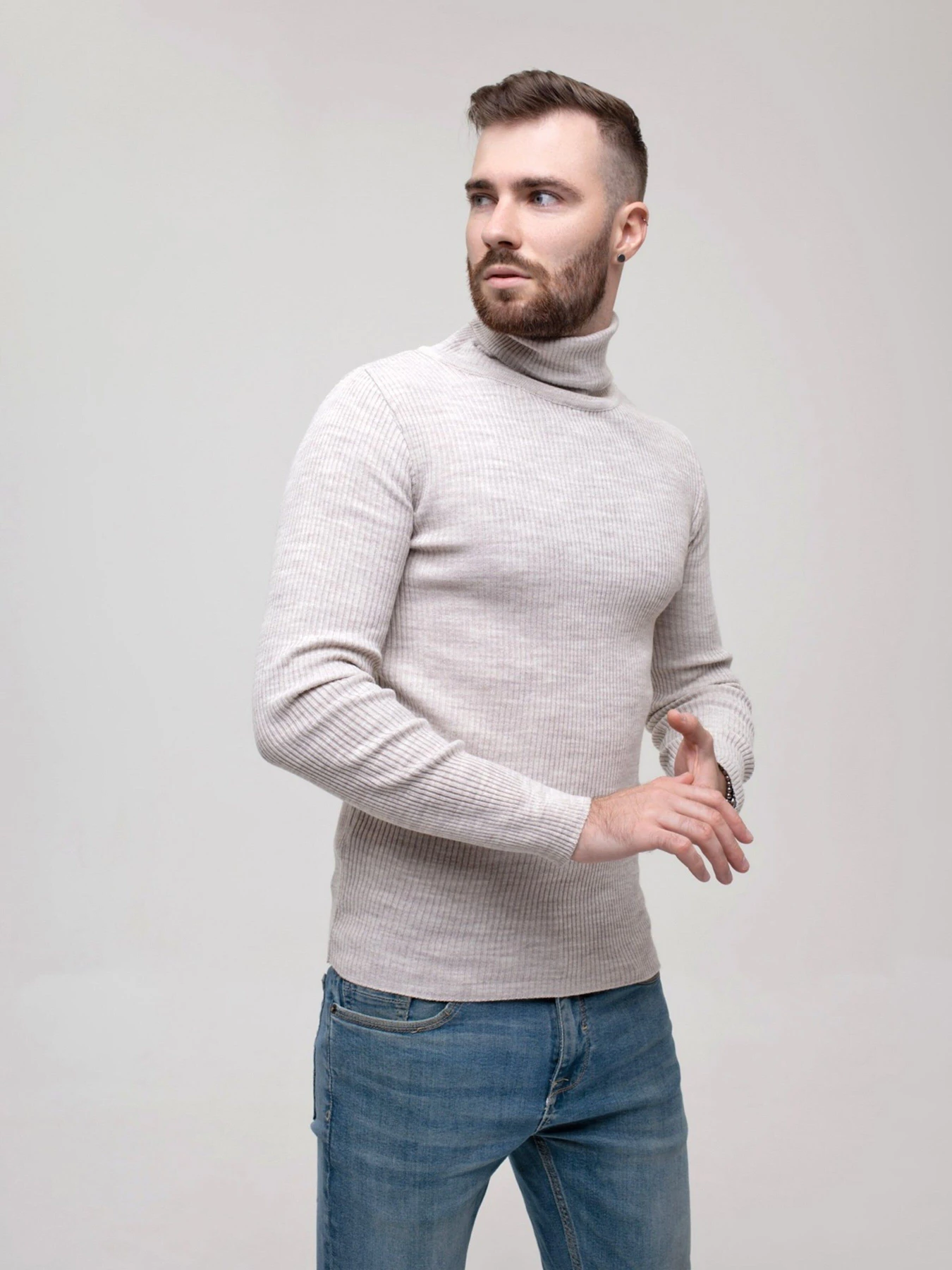 Свитры и кардиганы ISSA Plus модель GN4-58_lightgray Свитры и кардиганы ISSA Plus модель GN4-58_lightgray Фото